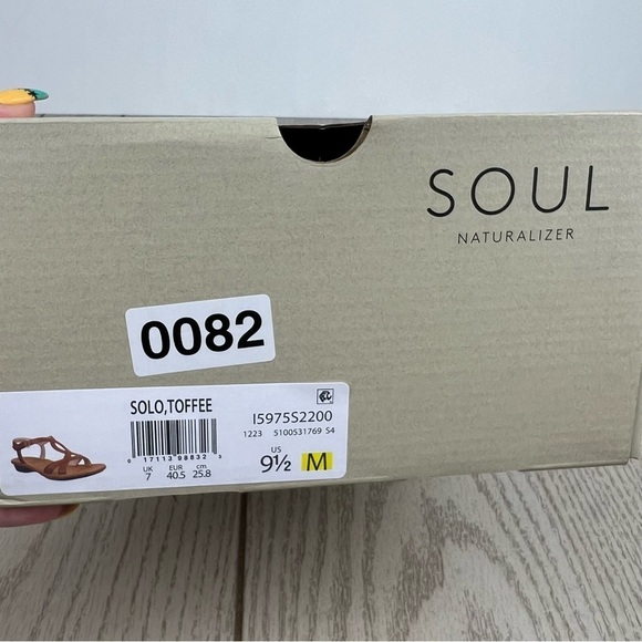 SOUL Naturalizer Solo Women's Strappy Sandals 9.5M Toffee Faux Leather $80 - Picture 9 of 9